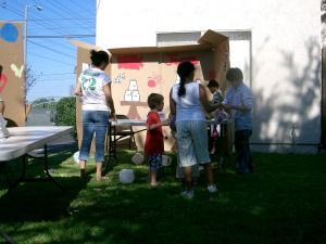 The kids had created many games to be played at the carnival